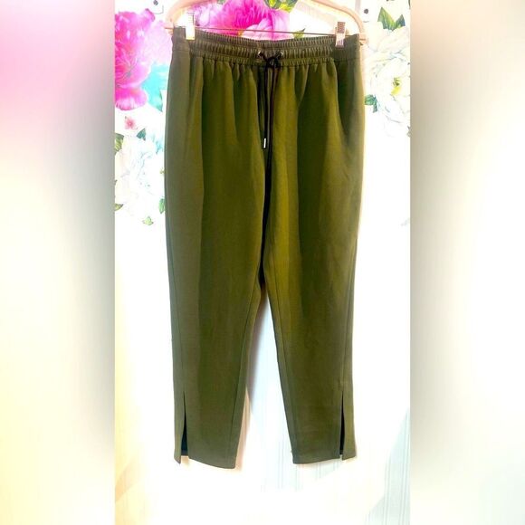 Theory Olive Green Pants Sz 4 - Picture 1 of 6